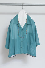Load image into Gallery viewer, OPEN COLLAR SH_SHORT_VOILE (00/GRN*PARASOL)