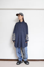Load image into Gallery viewer, SILKY TWILL SHIRTS (PRINT) NAVY/02