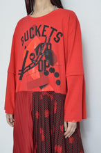 Load image into Gallery viewer, PLEATED TEE OP(PRINT)_X*00 / B