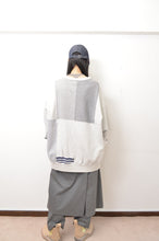 Load image into Gallery viewer, SWITCHING SWEATSHIRT P/O(w/ PRINT)/L.GRAY*dust_001