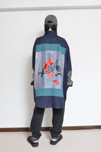 Load image into Gallery viewer, SILKY TWILL SHIRTS (PRINT) NAVY/02