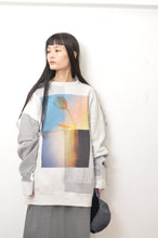 Load image into Gallery viewer, SWITCHING SWEATSHIRT P/O(w/ PRINT)/L.GRAY*dust_001