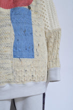 Load image into Gallery viewer, SWITCHING KNIT HOODIE(PRINT) 01/OFF WHITE_Mi