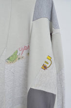 Load image into Gallery viewer, CUT AND CONNECTED BACKPILE HOODIE / GRAY