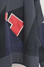 Load image into Gallery viewer, CUT AND CONNECTED BACKPILE HOODIE / DARK