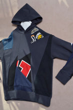 Load image into Gallery viewer, CUT AND CONNECTED BACKPILE HOODIE / DARK
