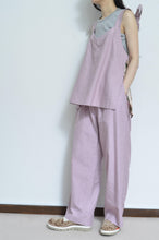Load image into Gallery viewer, V-NECK TANK_SHORT_LINEN 00/PINK