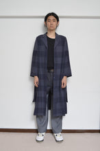 画像をギャラリービューアに読み込む, BLOCK CHECK TENCEL LONG COAT