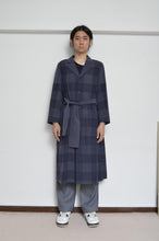 画像をギャラリービューアに読み込む, BLOCK CHECK TENCEL LONG COAT