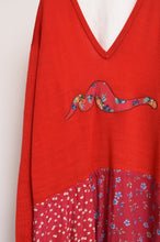 Load image into Gallery viewer, nyoroli KNIT*FLORAL OP_00/RED