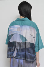 Load image into Gallery viewer, OPEN COLLAR SH_SHORT_VOILE (00/GRN*PARASOL)