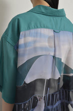 Load image into Gallery viewer, OPEN COLLAR SH_SHORT_VOILE (00/GRN*PARASOL)