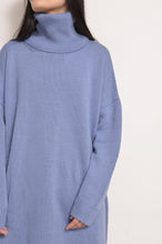 画像をギャラリービューアに読み込む, RIPPLE WAVE HEM KNIT P/O w/NECK PARTS_S.BLU