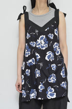 Load image into Gallery viewer, V-NECK TANK_LONG_LINEN 01/BLACK