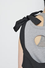 Load image into Gallery viewer, V-NECK TANK_LONG_LINEN 01/BLACK