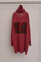 Load image into Gallery viewer, RIPPLE WAVE HEM KNIT P/O w/NECK PARTS(ROSE)