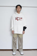 Load image into Gallery viewer, SLIT SLEEVE HOODIE (EMBROIDERY) / WHT/02_RE