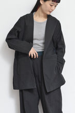 Load image into Gallery viewer, NO-COLLAR JK_LINEN 01/BLACK