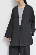 Load image into Gallery viewer, NO-COLLAR JK_LINEN 01/BLACK