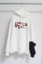 Load image into Gallery viewer, SLIT SLEEVE HOODIE (EMBROIDERY) / WHT/02_RE