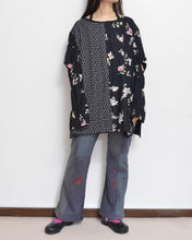 Load image into Gallery viewer, W SLEEVE TOPS_NAVY / B