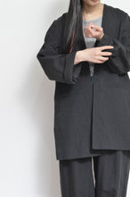 Load image into Gallery viewer, NO-COLLAR JK_LINEN 01/BLACK