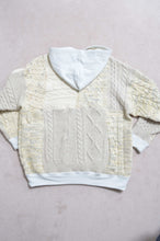 Load image into Gallery viewer, SWITCHING KNIT HOODIE(PRINT) 01/OFF WHITE_Mi