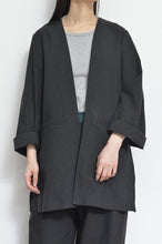 Load image into Gallery viewer, NO-COLLAR JK_LINEN 01/BLACK