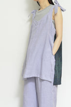 Load image into Gallery viewer, V-NECK TANK_LONG_LINEN 01/PURPLE