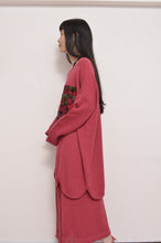 Load image into Gallery viewer, RIPPLE WAVE HEM KNIT P/O w/NECK PARTS(ROSE)