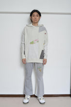 Load image into Gallery viewer, CUT AND CONNECTED BACKPILE HOODIE / GRAY