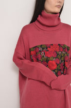 Load image into Gallery viewer, RIPPLE WAVE HEM KNIT P/O w/NECK PARTS(ROSE)