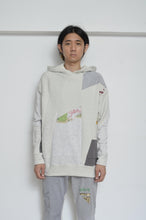 Load image into Gallery viewer, CUT AND CONNECTED BACKPILE HOODIE / GRAY