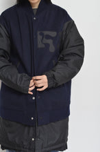 Load image into Gallery viewer, REMIX MELTON LAYER STADIUM JACKET/NAV/01