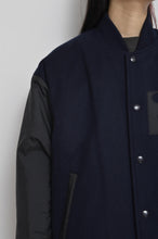 Load image into Gallery viewer, REMIX MELTON LAYER STADIUM JACKET/NAV/01