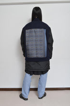 Load image into Gallery viewer, REMIX MELTON LAYER STADIUM JACKET/NAV/01