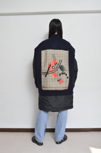 Load image into Gallery viewer, REMIX MELTON LAYER STADIUM JACKET(PRINT)/NAV/X/02