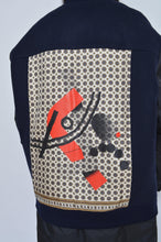 Load image into Gallery viewer, REMIX MELTON LAYER STADIUM JACKET(PRINT)/NAV/X/02