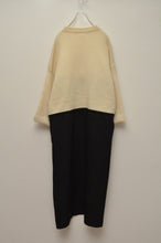 Load image into Gallery viewer, nyoroli KNIT*SATIN OP / BLK_00