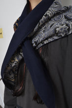 Load image into Gallery viewer, MELTON TRIANGLE SHAWL/NAV