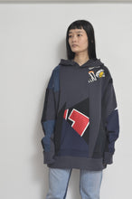 Load image into Gallery viewer, CUT AND CONNECTED BACKPILE HOODIE / DARK