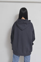 Load image into Gallery viewer, CUT AND CONNECTED BACKPILE HOODIE / DARK