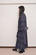 画像をギャラリービューアに読み込む, BLOCK CHECK TENCEL LONG COAT