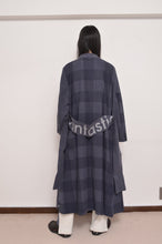 画像をギャラリービューアに読み込む, BLOCK CHECK TENCEL LONG COAT