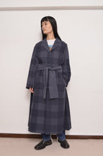 画像をギャラリービューアに読み込む, BLOCK CHECK TENCEL LONG COAT