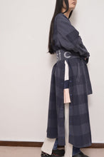 画像をギャラリービューアに読み込む, BLOCK CHECK TENCEL LONG COAT