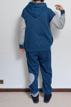 画像をギャラリービューアに読み込む, your right things/BONUS TRUCK出品中12/7まで:TWO-TONE HOODIE_BLUE/YELLOW print/01 size
