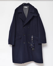 Load image into Gallery viewer, Flower charm pea coat / wool melton × sport

