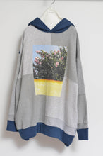 画像をギャラリービューアに読み込む, your right things in 代官山 蔦屋書店 出品中〜11/3まで:TWO-TONE HOODIE_BLUE/YELLOW print/01 size
