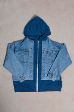 Load image into Gallery viewer, DENIM * BACK PILE HOODIE/BLUE/GREEN
